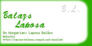 balazs laposa business card